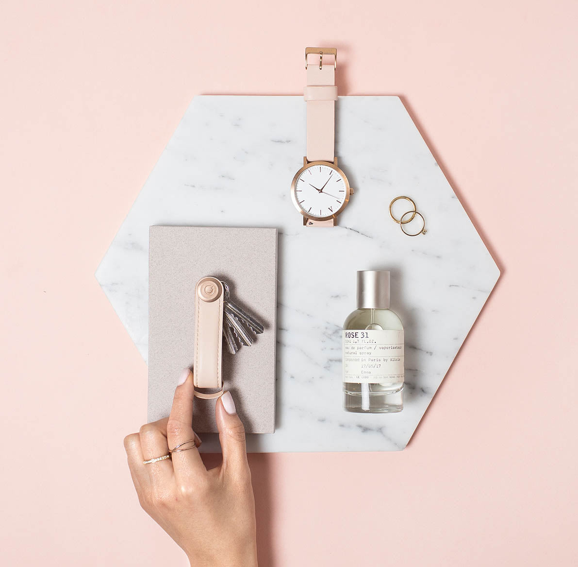 Orbitkey Leather Blush