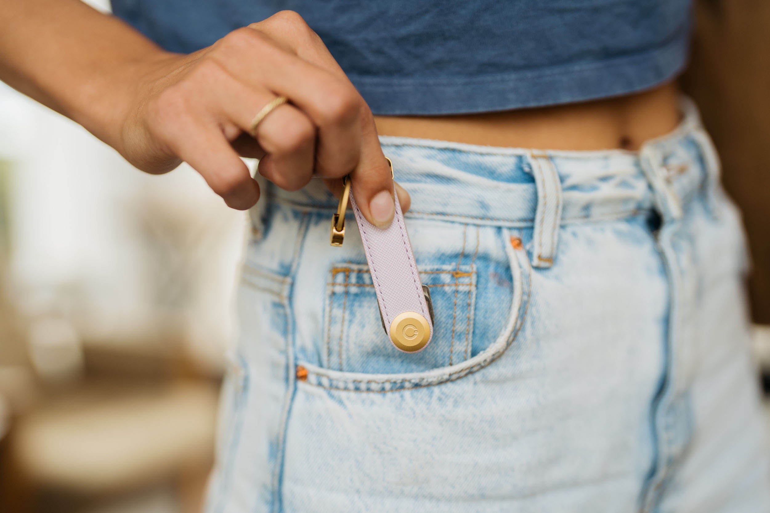 Orbitkey Saffiano Leather Lilac