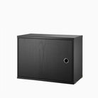 String Cabinet with Sliding Doors 58cm Black Stained Ash