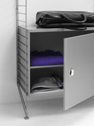 String Cabinet with Swing Door Grey