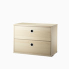 String Chest with 2 Drawers 58cm Ash