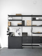 String Chest with 2 Drawers 58cm Black Stained Ash
