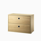 String Chest with 2 Drawers 58cm Oak