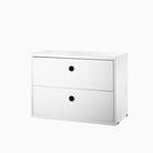 String Chest with 2 Drawers 58cm White