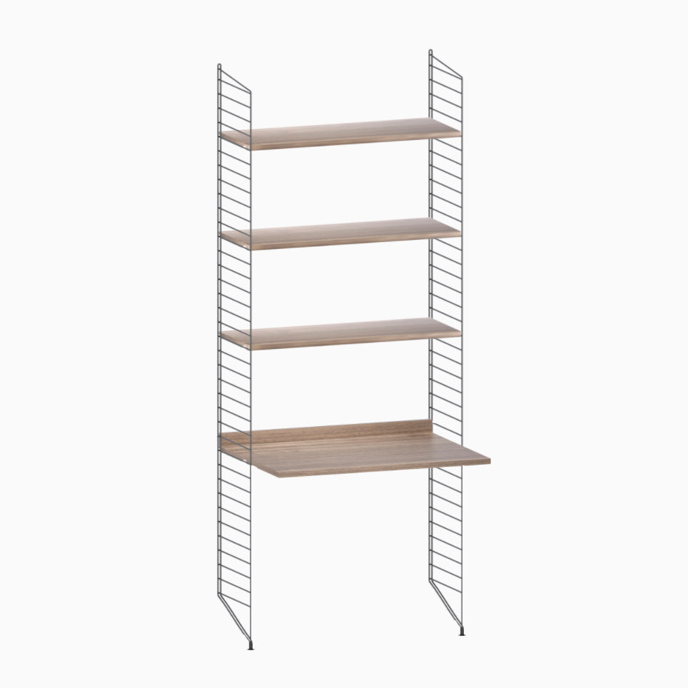 木製ラック・ウッドラック String System BASIC DESK SYSTEM StringConfiguration1BlackWalnu