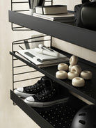 String Metal Shelf High Edge 78cm Black